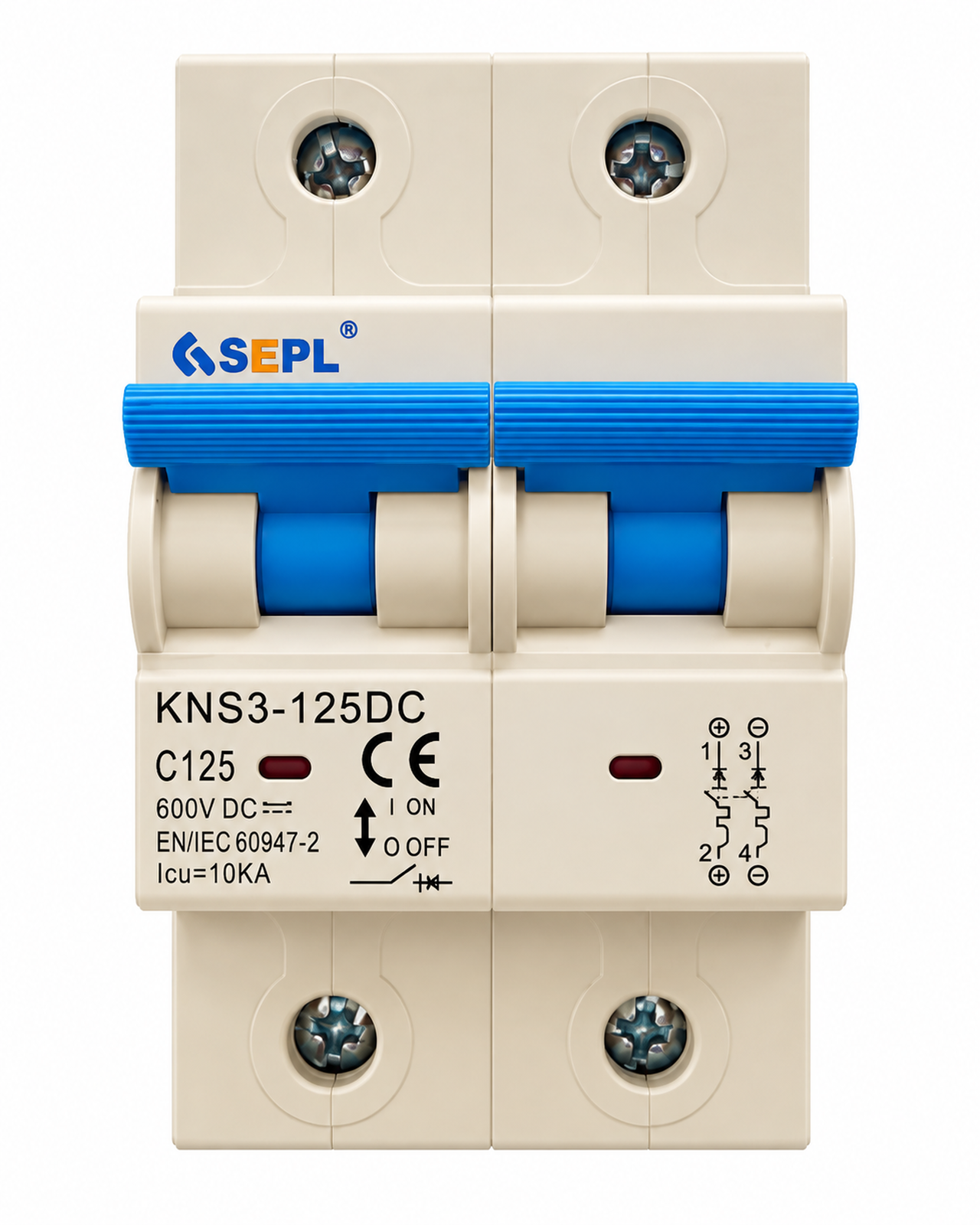 SEPL 2P 125A DC Battery Circuit Breaker (MCCB)